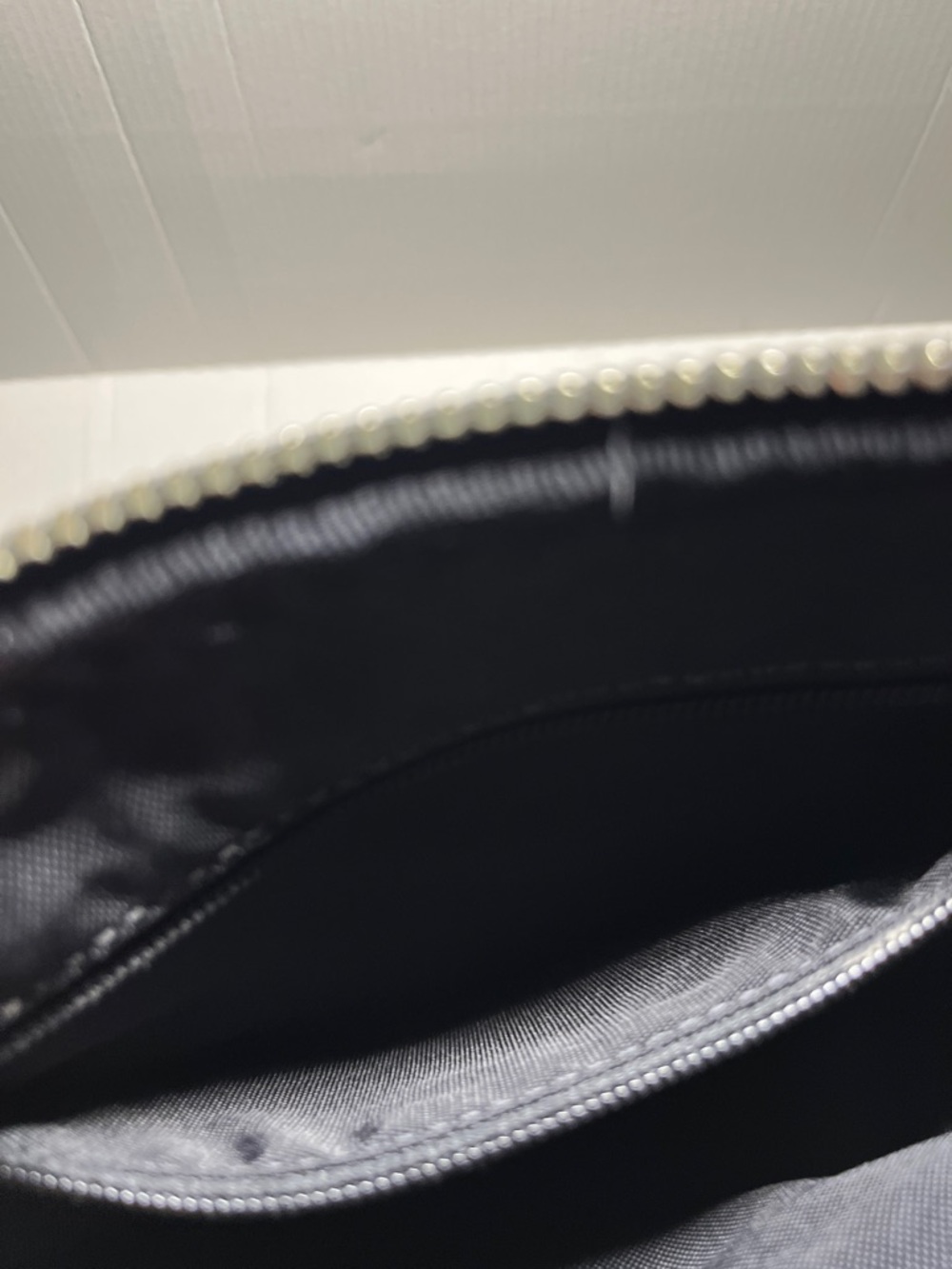 Coach Black Patent Logo Pouch with Tan Accent - Picture 3 of 10